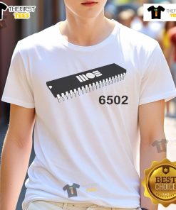 Alt Text: Retro T-Shirt featuring the Nice Mos 6502 CPU design, perfect for vintage tech enthusiasts and collectors.