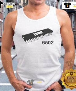 Alt Text: Retro tank top featuring the Nice Mos 6502 CPU design, perfect for vintage computing enthusiasts and stylish casual wear.