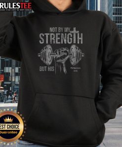 Alt Text: Nice My Strength Christian Bible Gym Workout Weightlifting Hoodie in black, perfect for fitness enthusiasts and believers.