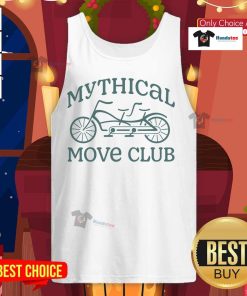 Stylish bike tank top featuring 'Nice Mythical Move Club' design, perfect for cycling, running, or casual wear.