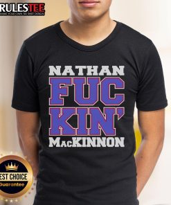 Alt Text: Nice Nathan Fackin' Mackinnon T-Shirt featuring bold graphics and vibrant colors for hockey fans and collectors.