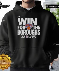 Alt Text: New York Knicks logo hoodie celebrating the 2025 NBA playoffs win, perfect for fans in the boroughs.
