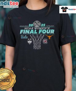 2025 NCAA Final Four Women's Basketball tee featuring a stylish net design for fans and supporters of women's sports.