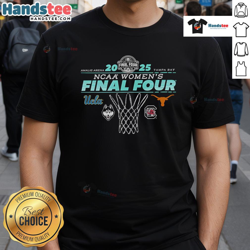 Nice Ncaa Final Four 2025 Women'S Basketball 4 Team Net T Shirt Nice NCAA Final Four 2025 Women's Basketball 4-Team Net T-Shirt featuring vibrant team graphics and a stylish design.