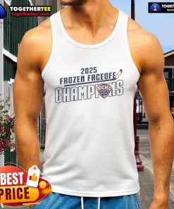 Nice NCHC Frozen Faceoff Champions 2025 tank top featuring bold team graphics and a stylish design for fans.