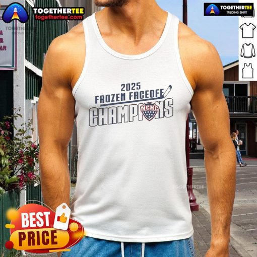 Nice NCHC Frozen Faceoff Champions 2025 tank top featuring bold team graphics and a stylish design for fans.