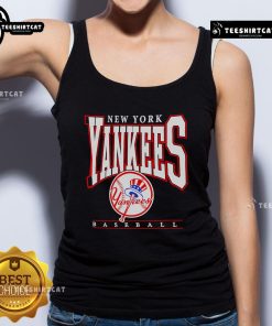 2025 New York Yankees baseball logo graphic on a stylish tank top, perfect for fans and summer sportswear.