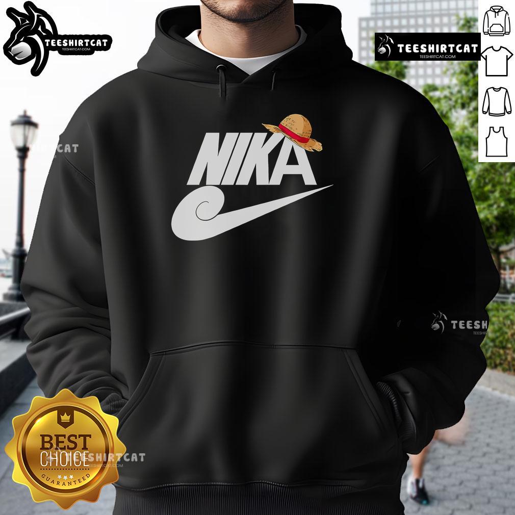 Nice Nika Monkey D. Luffy Hat Hoodie Cute Nika Monkey D. Luffy hat hoodie for fans, featuring vibrant colors and playful design, perfect for casual wear.