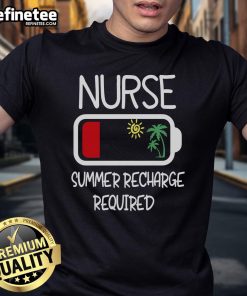 Nice Nurse Summer Recharge Required Nurse Travel Nurse T-Shirt design featuring a vibrant, playful graphic for travel nurses.