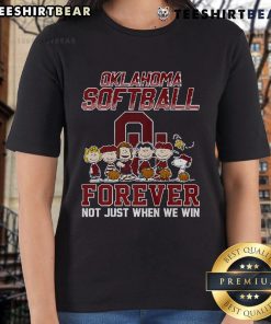 Nice Oklahoma Softball Forever tee featuring Snoopy design, perfect for fans who love the game beyond just winning.