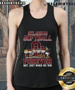 Nice Oklahoma Softball Forever tank top featuring Snoopy design, perfect for fans celebrating the sport beyond just victories.