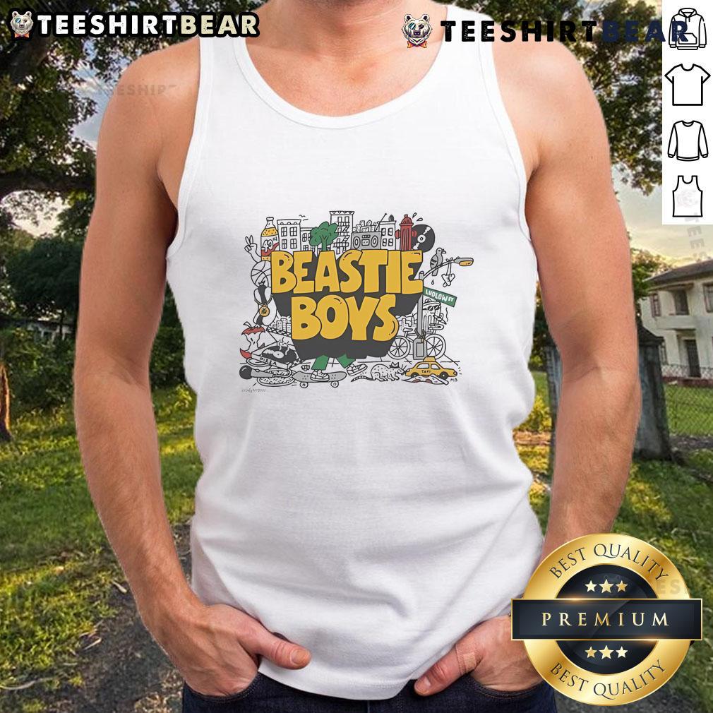 Nice Only Ny X Beastie Boys Collage Tank Top Collage tank top featuring Nice Only NY and Beastie Boys graphics, perfect for music lovers and streetwear enthusiasts.