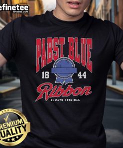 Alt Text: Nice Pabst Blue Ribbon Always Varsity 1884 T-Shirt featuring classic logo and vintage design for beer enthusiasts.