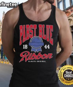 Nice Pabst Blue Ribbon Always Varsity 1884 Tank Top featuring a vintage design, perfect for casual summer wear.