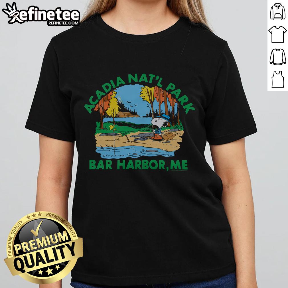Nice Peanuts Snoopy X Acadia National Park Ladies Tee Nice Peanuts Snoopy X Acadia National Park ladies tee featuring a playful design perfect for park enthusiasts.