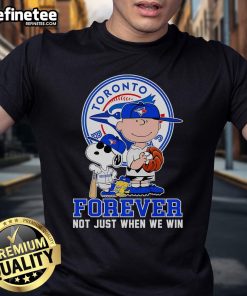 Nice Peanuts Toronto Blue Jays Forever T-Shirt featuring a playful design, perfect for loyal fans celebrating their team.