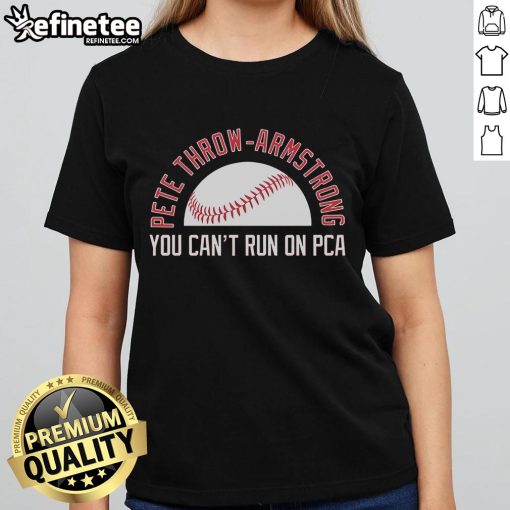 Chicago Cubs MLB Ladies Tee featuring Nice Pete's Throw, showcasing Armstrong's defensive skills on the field.