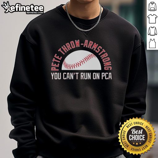 Alt Text: Nice Pete throwing for Armstrong in a PCA Chicago Cubs MLB sweatshirt, showcasing team spirit and athleticism.