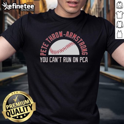 Nice Pete Throw Armstrong 'You Can't Run' PCA Chicago Cubs MLB T-shirt featuring a bold graphic design and vibrant colors.