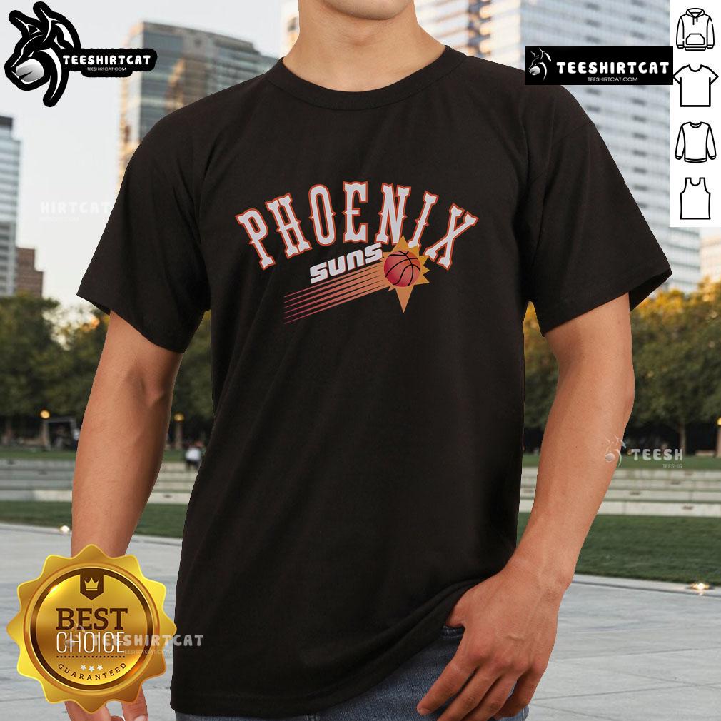 Nice Phoenix Suns Hardwood Classics Evergreen T Shirt Alt Text: Nice Phoenix Suns Hardwood Classics Evergreen T-Shirt featuring vibrant team colors and classic logo design.