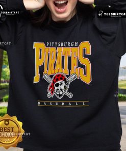 2025 Pittsburgh Pirates baseball logo graphic on a stylish sweatshirt, perfect for fans and casual wear.
