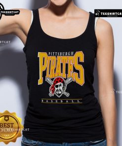 2025 Pittsburgh Pirates baseball logo graphic on a stylish tank top, perfect for fans and summer wear.