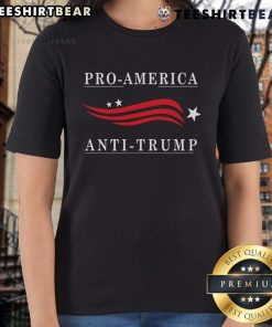 Pro-America anti-Trump ladies tee featuring bold graphics and a stylish design for passionate political supporters.