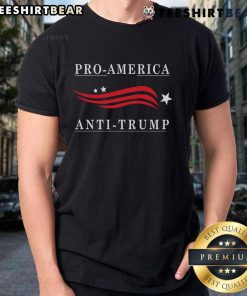 Pro America anti-Trump T-shirt featuring bold graphics and a patriotic design, perfect for expressing political views.