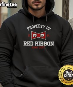 Alt Text: Stylish red ribbon hoodie displayed on a mannequin, showcasing its unique design and perfect fit for casual wear.