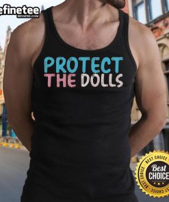 Stylish Nice Protect The Dolls tank top featuring vibrant graphics, perfect for casual summer outfits and doll enthusiasts.