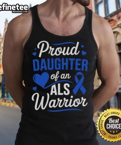 Nice proud daughter wearing a tank top for ALS Awareness Month, supporting her ALS warrior dad.