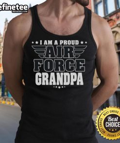 Nice proud grandpa in a patriotic military tank top celebrating his pride and service, showcasing family love and heritage.