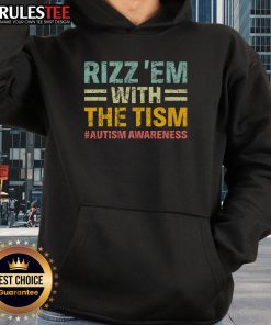 Funny Autism Awareness Hoodie featuring 'Nice Rizz Em With The Tism' design, perfect for promoting understanding and acceptance.