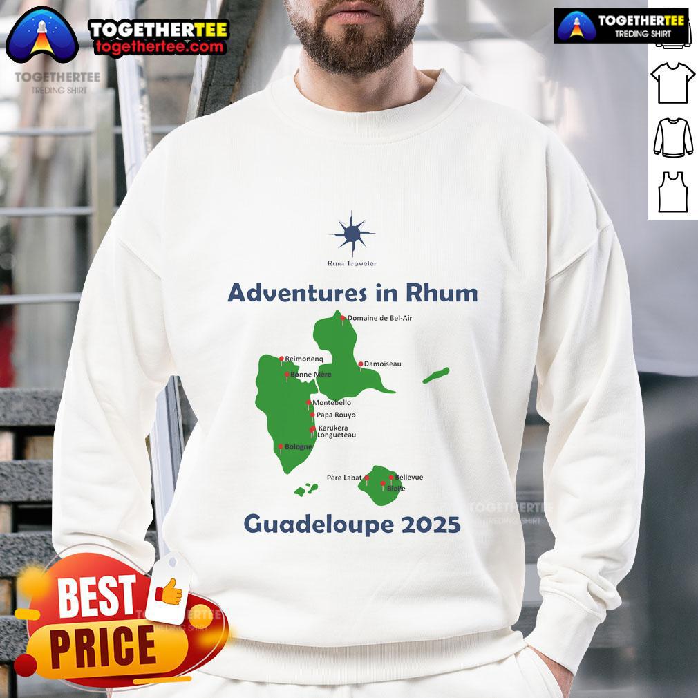 Nice Rum Traveler Guadeloupe 2025 Sweatshirt Cozy Nice Rum Traveler Guadeloupe 2025 sweatshirt featuring tropical design, perfect for rum enthusiasts and travelers.