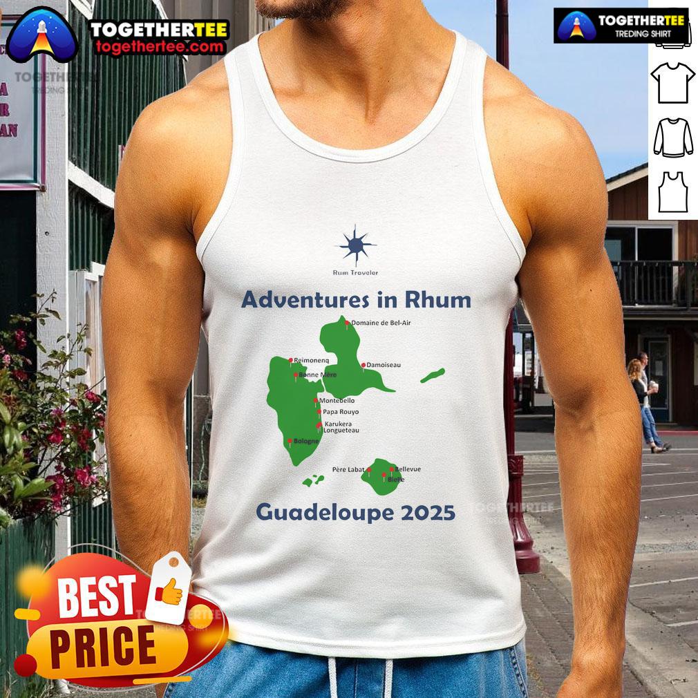 Nice Rum Traveler Guadeloupe 2025 Tank Top Stylish Nice Rum Traveler Guadeloupe 2025 tank top, perfect for beach outings and summer adventures in the Caribbean.