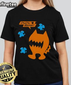 Chuchu Rocket logo on a stylish ladies tee from Nice Run Games, perfect for fans of the classic puzzle game.