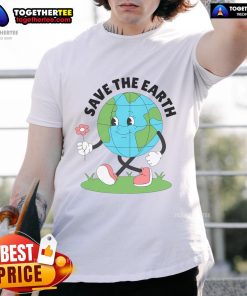 Nice Save The Earth cute Earth Day T-shirt featuring a colorful design promoting environmental awareness and sustainability.