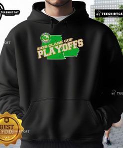 Nice Sioux City Musketeers 2025 Clark Cup Playoffs hoodie featuring team logo and vibrant colors for fans.