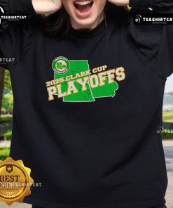 Nice Sioux City Musketeers 2025 Clark Cup Playoffs sweatshirt featuring team logo and vibrant colors for fans.