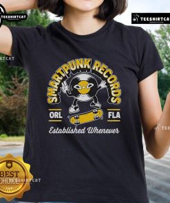 Alt Text: Smartpunk Records Ladies Tee featuring Nice Smartflip design, perfect for skaters in Orlando, Florida.