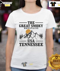 Vintage ladies tee featuring the Nice Smoky Mountains, Tennessee, perfect for hiking enthusiasts and outdoor lovers.