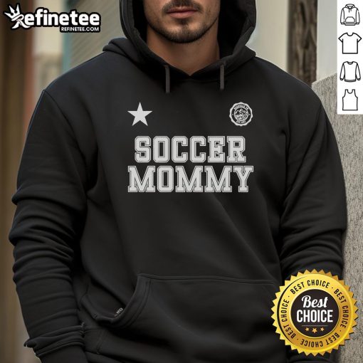 Cozy Nice Soccer Mommy 2025 hoodie in vibrant colors, perfect for stylish support at soccer games and casual outings.
