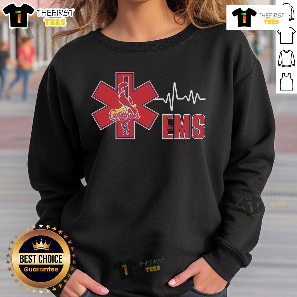 Nice St Louis Cardinals Ems Sweatshirt Alt Text: Nice St. Louis Cardinals EMS sweatshirt featuring vibrant team colors and logo, perfect for fans and comfort wear.