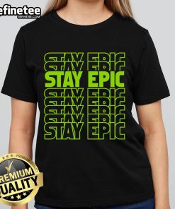 Epic lime green letter stack ladies tee from Nice Stay, featuring a vibrant design perfect for casual outfits.