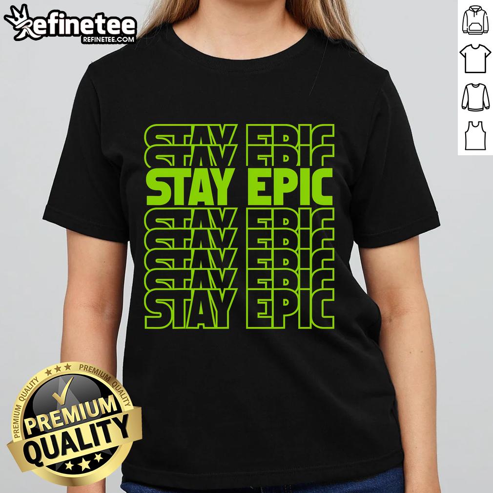 Nice Stay Epic Lime Green Letter Stack Ladies Tee Epic lime green letter stack ladies tee from Nice Stay, featuring a vibrant design perfect for casual outfits.