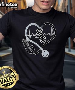 Nice Stethoscope Heartbeat Chicago White Sox T-Shirt featuring a stylish design for baseball and medical fans.