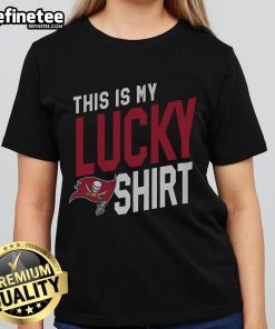 Nice Tampa Bay Buccaneers 'This Is My Lucky' ladies tee, featuring vibrant team colors and stylish design for fans.