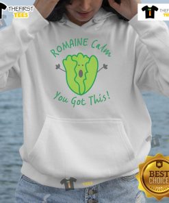 Nice teacher wearing a 'Romaine Calm, You Got This' hoodie while proctoring a STAAR test in a classroom setting.