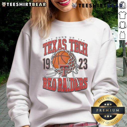 Alt Text: Nice Texas Tech Red Raiders Cut The Net Sweatshirt featuring bold team logo and vibrant colors, perfect for fans.