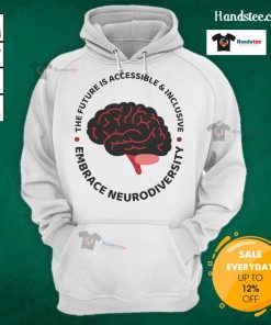 Nice The Future Is Accessible Inclusive hoodie promoting neurodiversity with vibrant colors and stylish design.